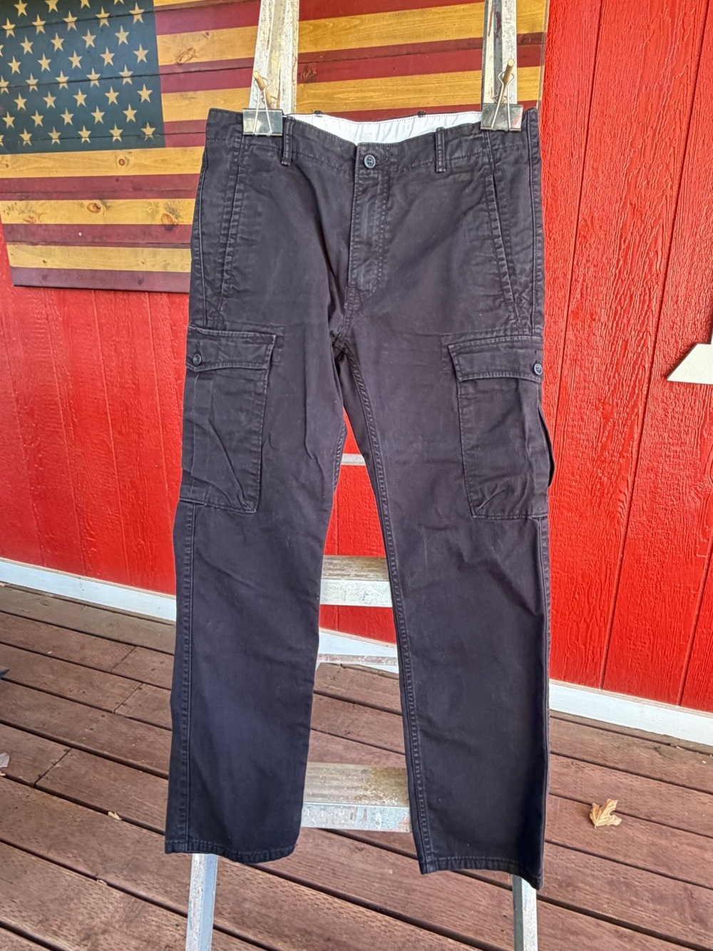 Levi’s Black Stretch Cargo Pants – Men’s 33x30 Utility Casual Cotton Pants - Picture 2 of 7
